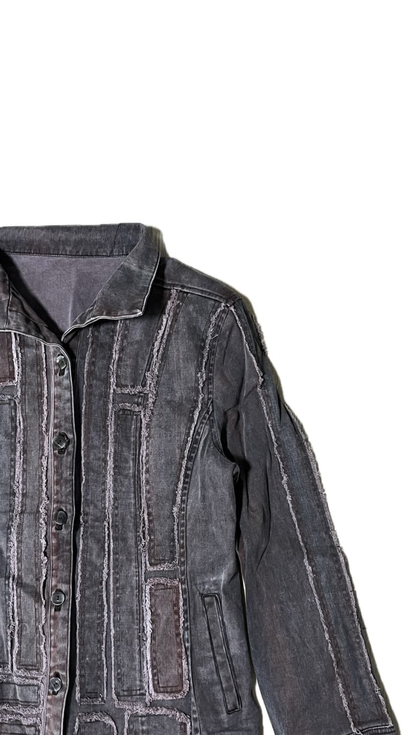 버건디 데님 재킷 상품이미지10