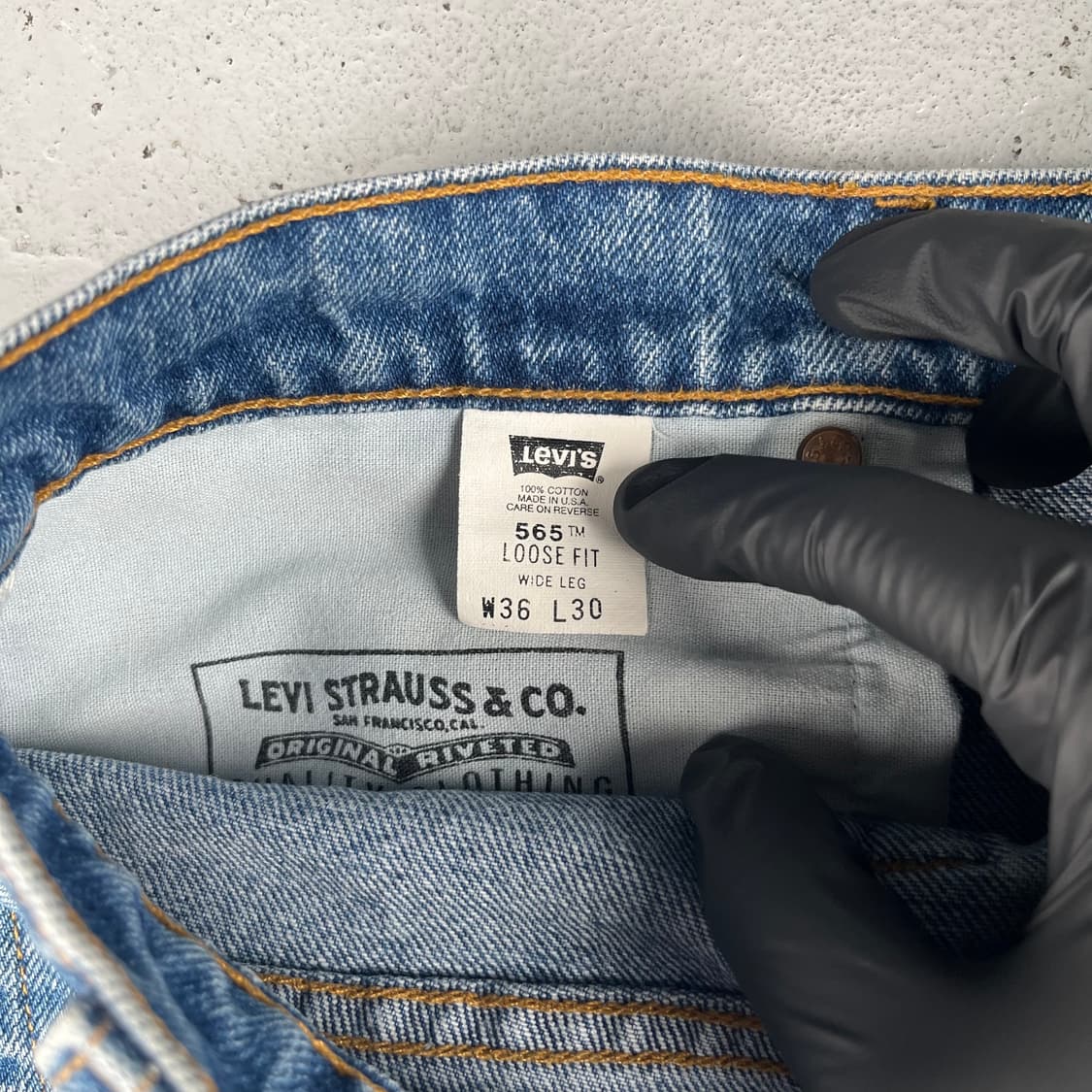 빈티지 리바이스 565 루즈핏 와이드 레그 데님 상품이미지4