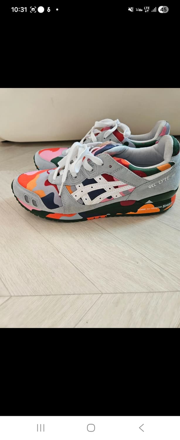 아식스 젤라이트3 꼼데가르송 265 상품이미지1