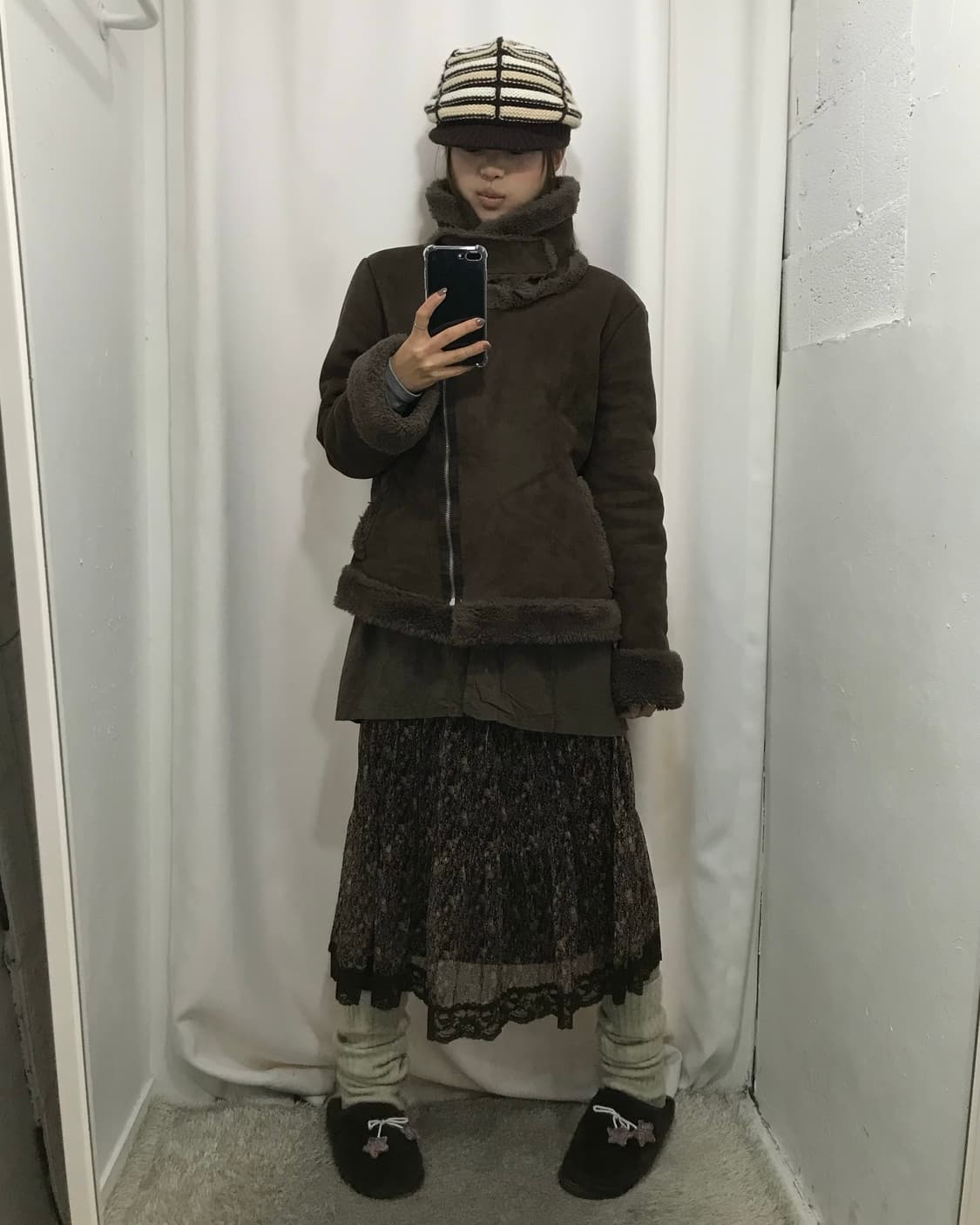 🐻브라운 버튼 무스탕 코디 세트 🐻 상품이미지3