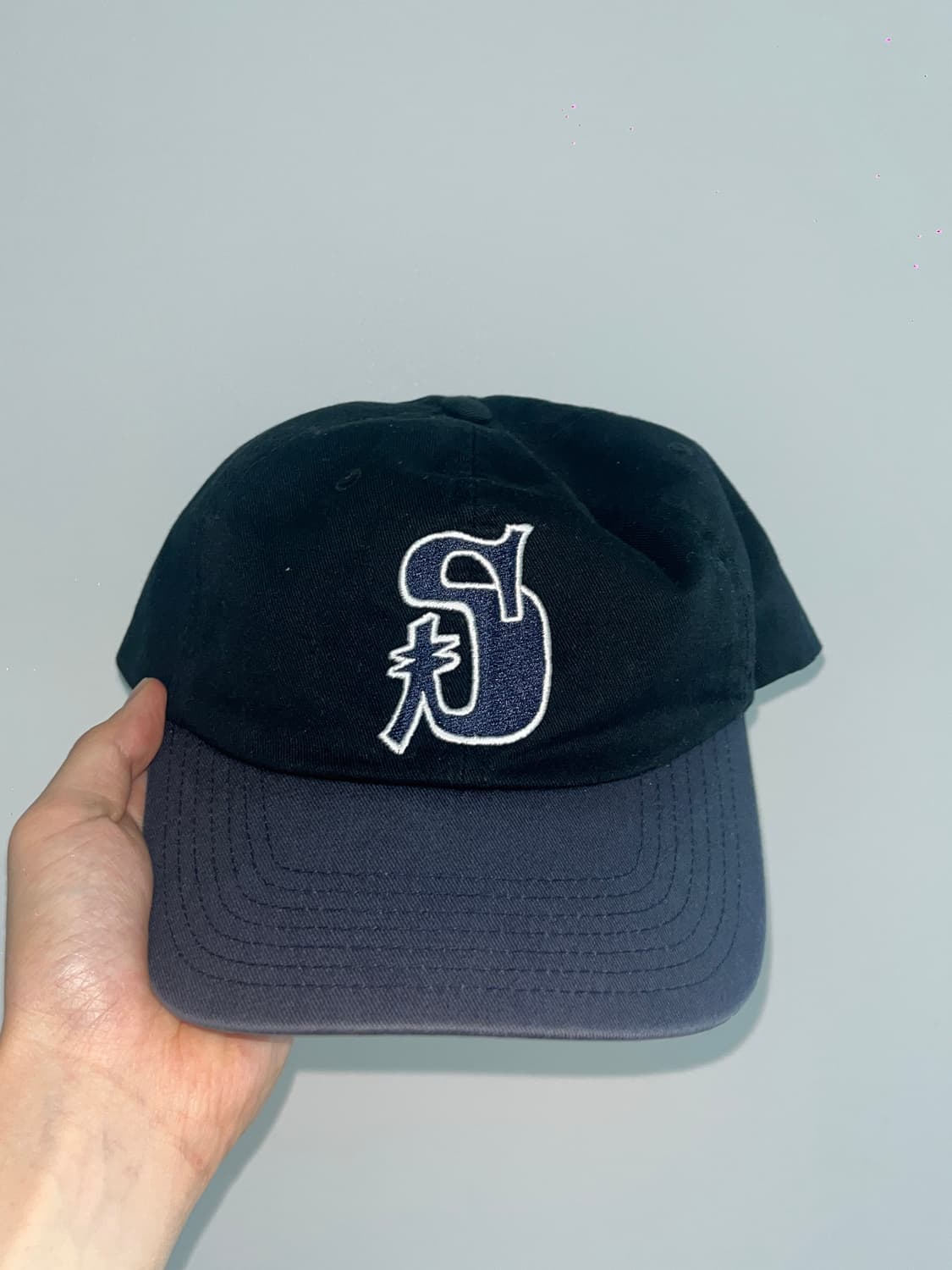 stussy 스투시 빈티지 S 로우 프로 캡 블랙 (재즈맨) 상품이미지3