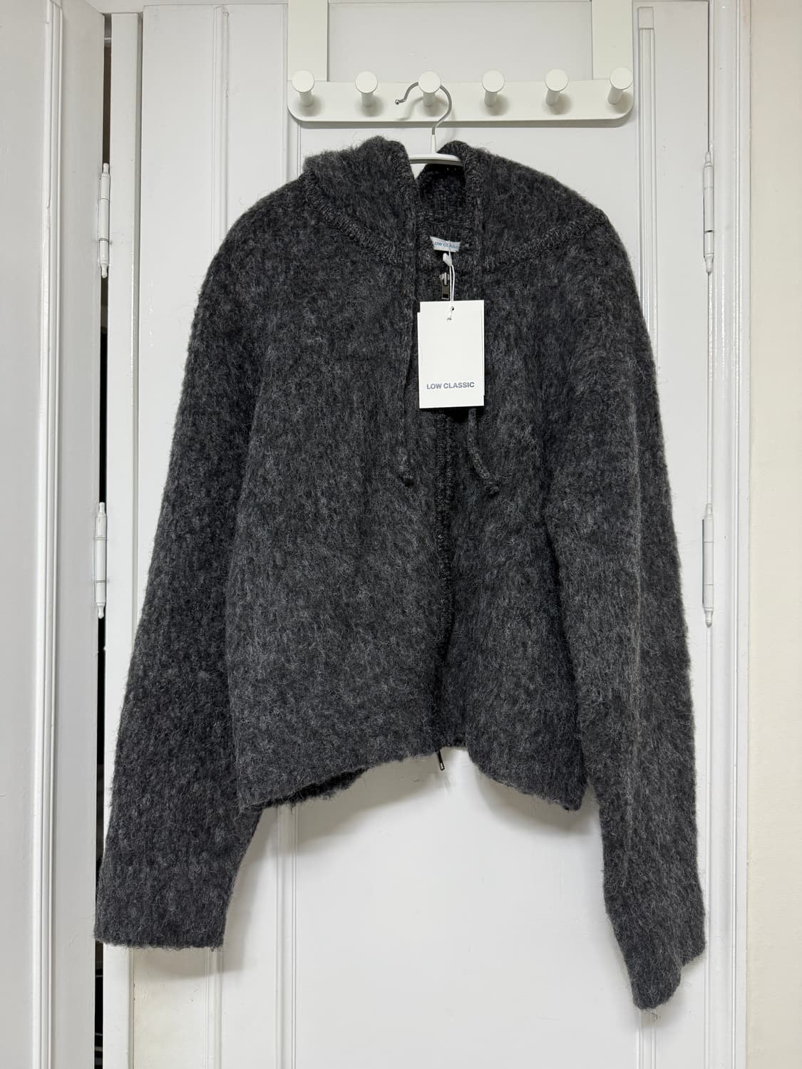 로우클래식 FUZZY ZIP-UP HOODIE SWEATER 챠콜 L 상품이미지3