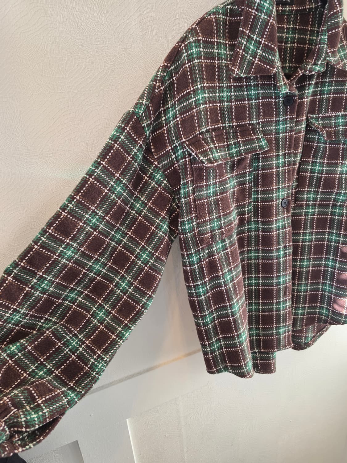 올리브데올리브  플랩포켓 체크 셔츠 상품이미지4