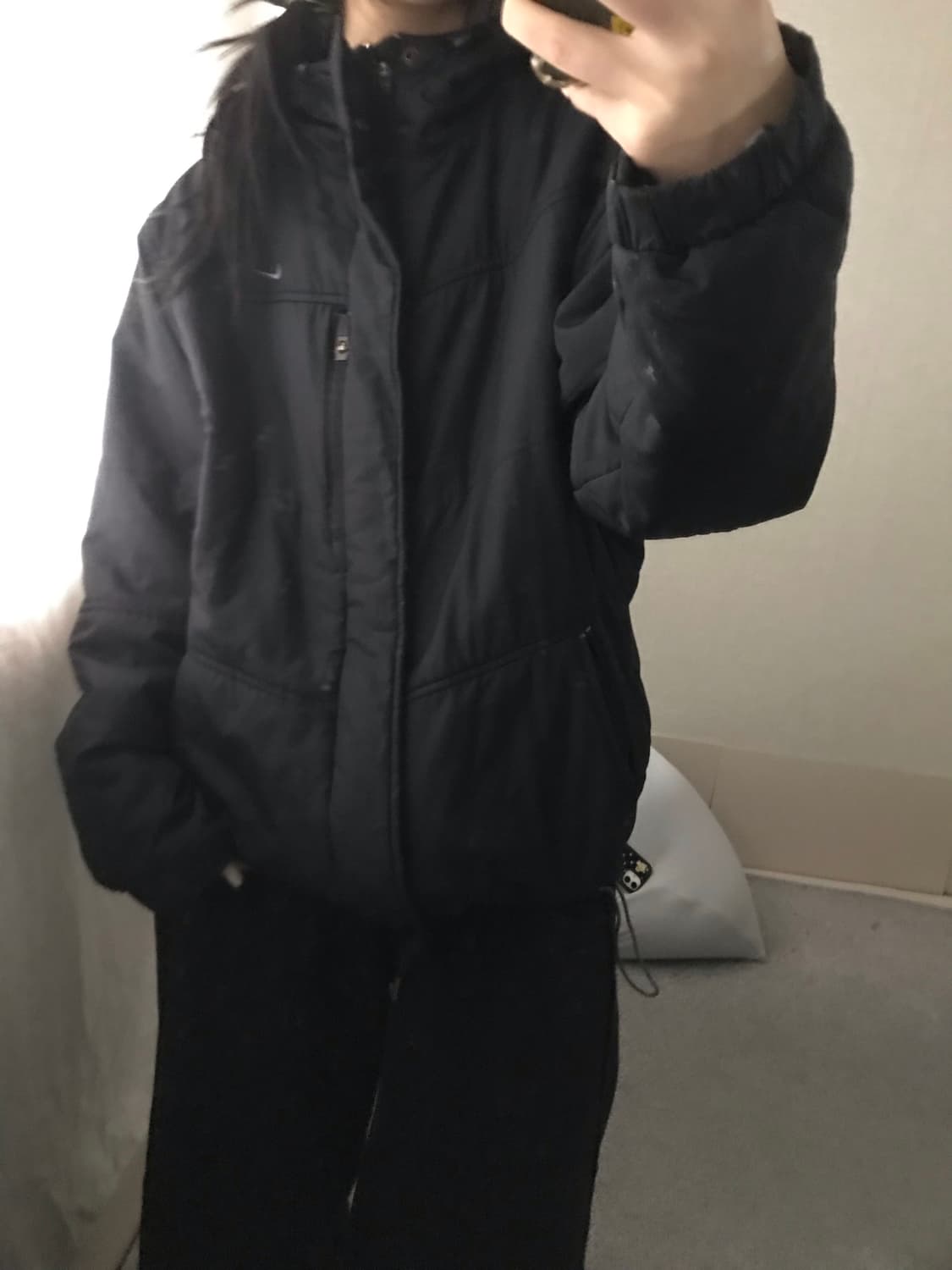 나이키 블랙 후드 패딩 상품이미지1