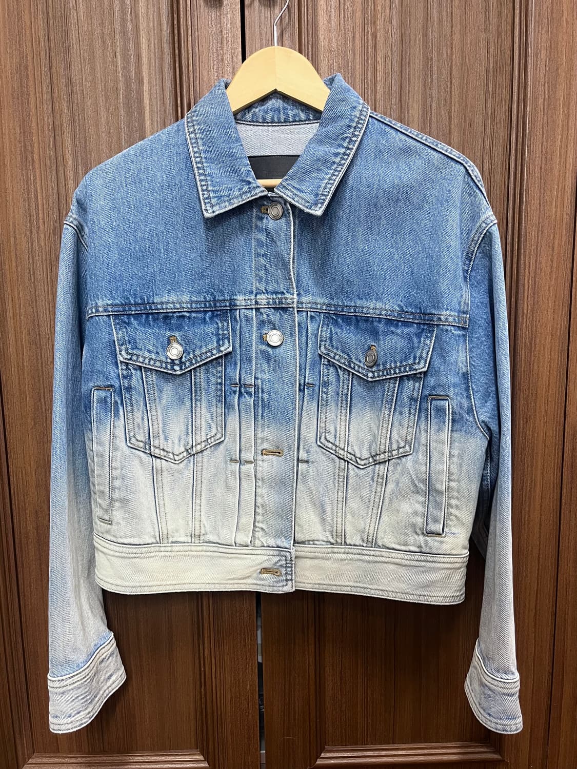 준지 크롭 그라데이션 청자켓 상품이미지1