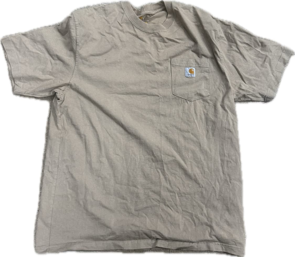칼하트 베이지 반팔 티셔츠 L 상품이미지1