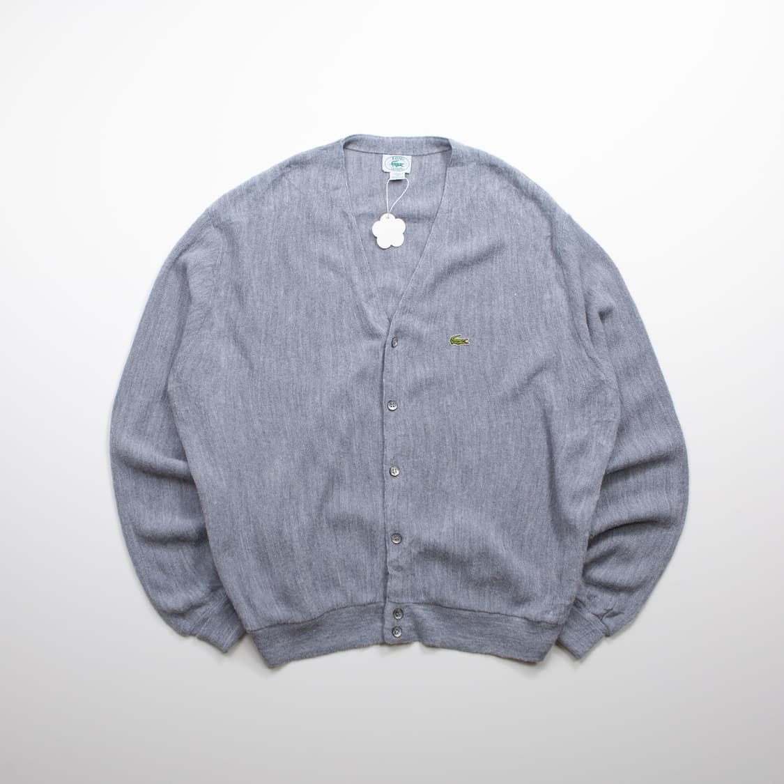 80s IZOD 라코스테 아크릴 가디건 그레이 상품이미지1