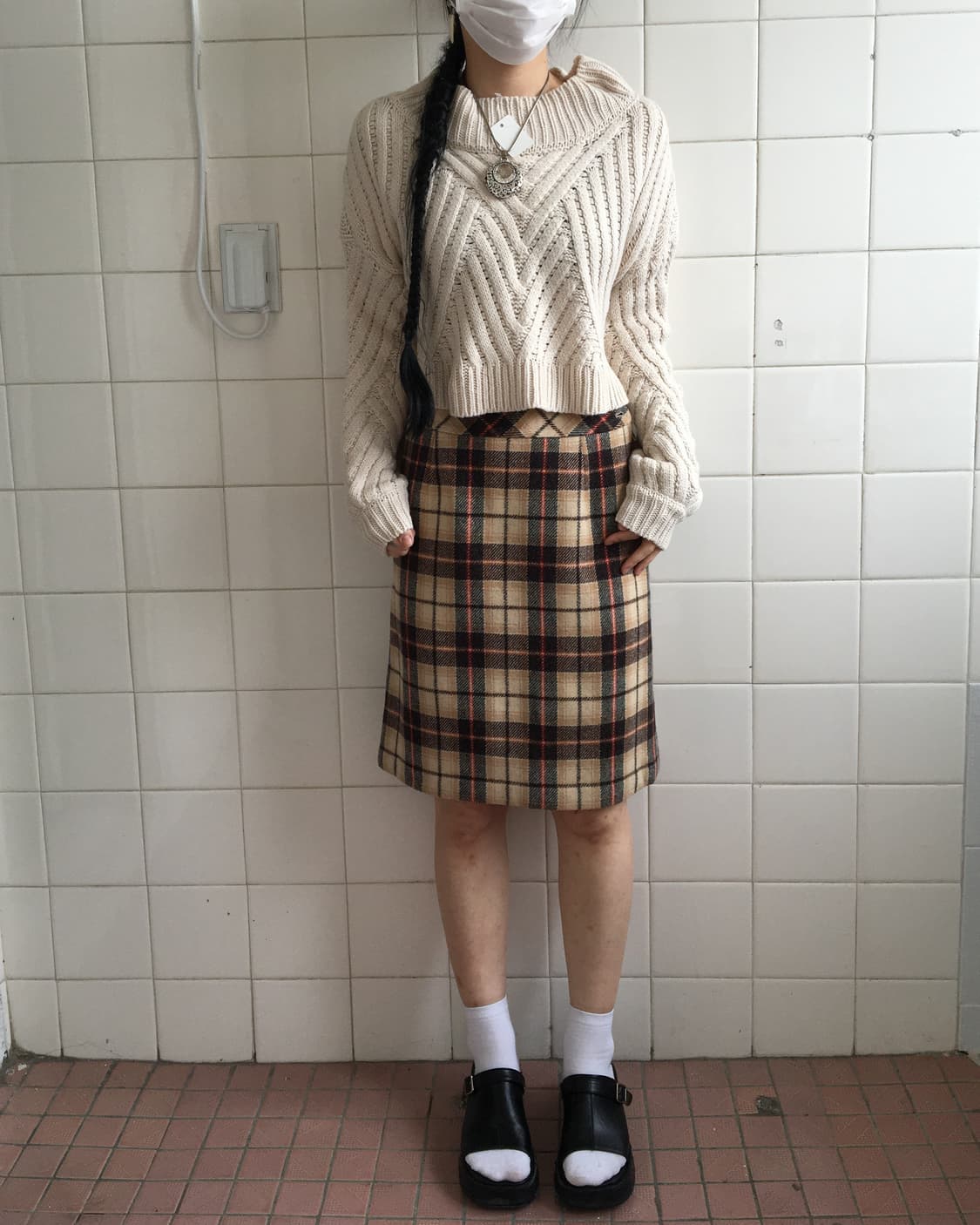 Check pattern skirt 상품이미지4