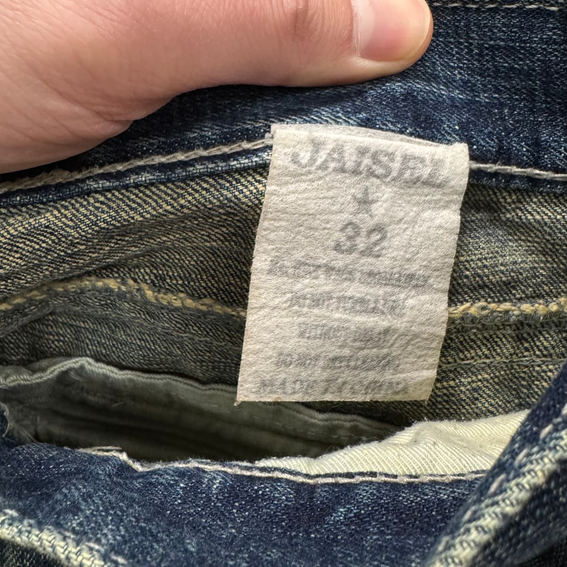 JPN VINTAGE 워싱 데님 팬츠 후면 포켓 포인트 중청 상품이미지7