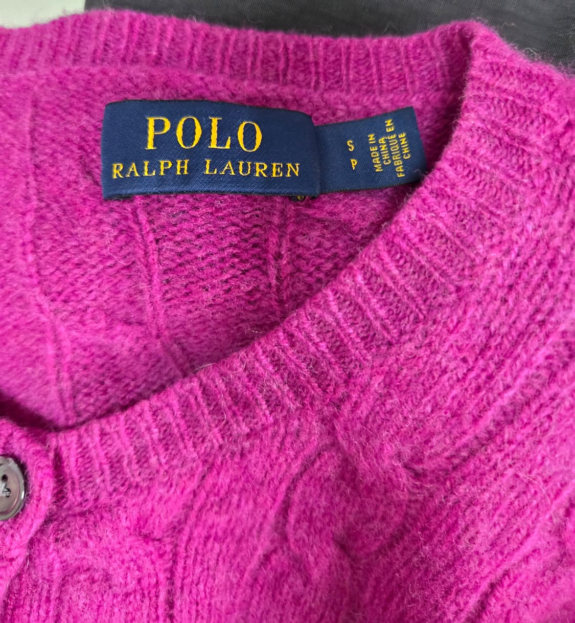 폴로 핑크 꽈배기 가디건 S#최상급 상품이미지3