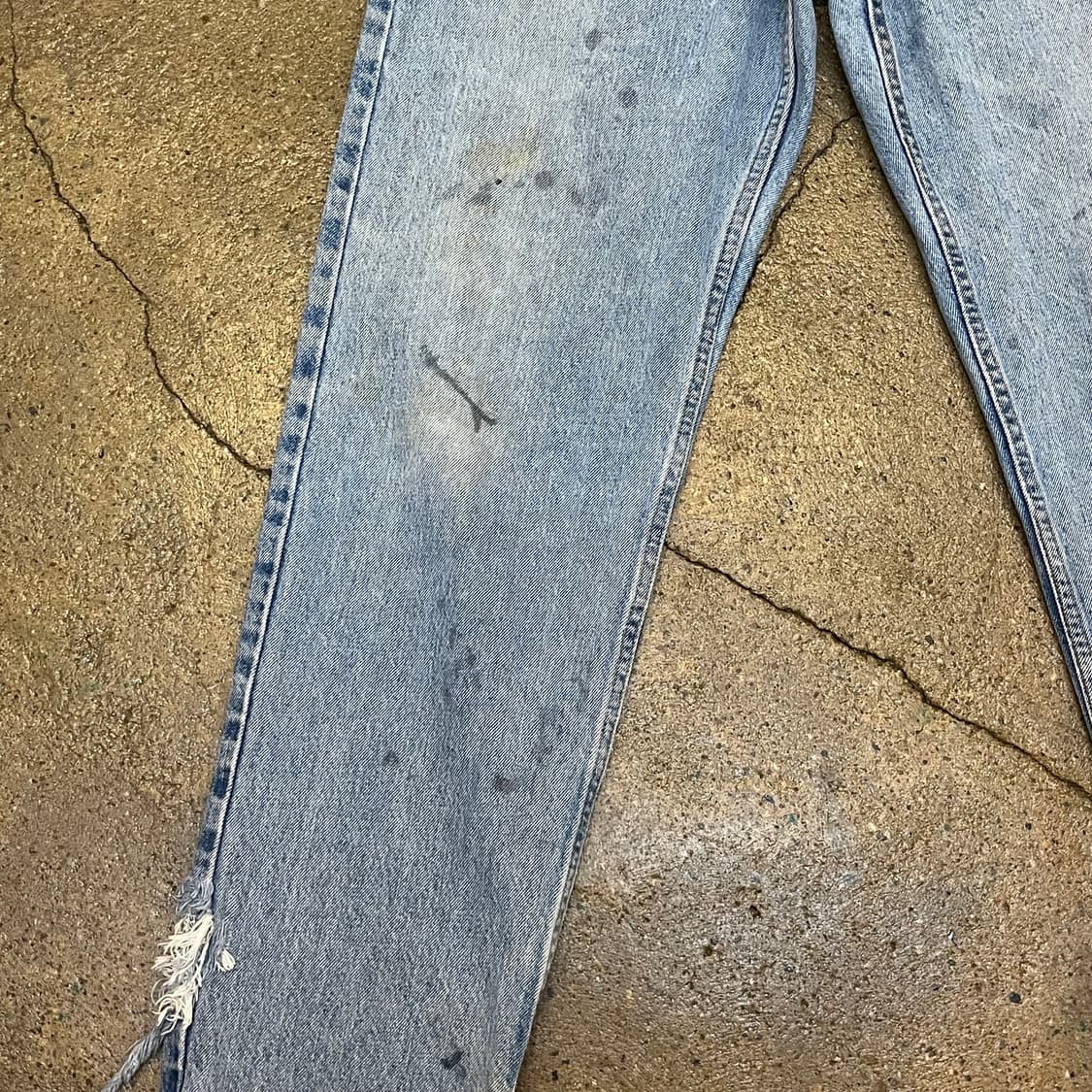 미국 빈티지 리바이스 550 연청바지 워싱 데님 팬츠 상품이미지4