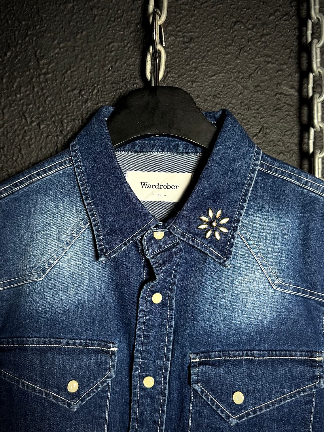 Wardrober – Distressed Western Denim Shi 상품이미지2