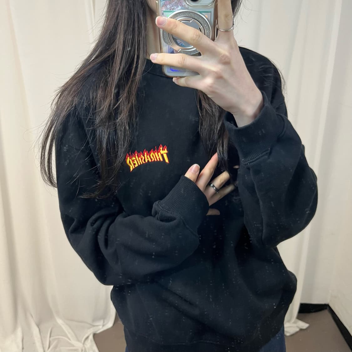 Thradher black sweatshirt 상품이미지3