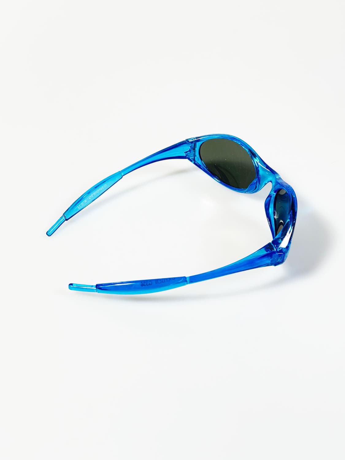 90s OXYGEN 블루 랩 어라운드 빈티지 선글라스 상품이미지4