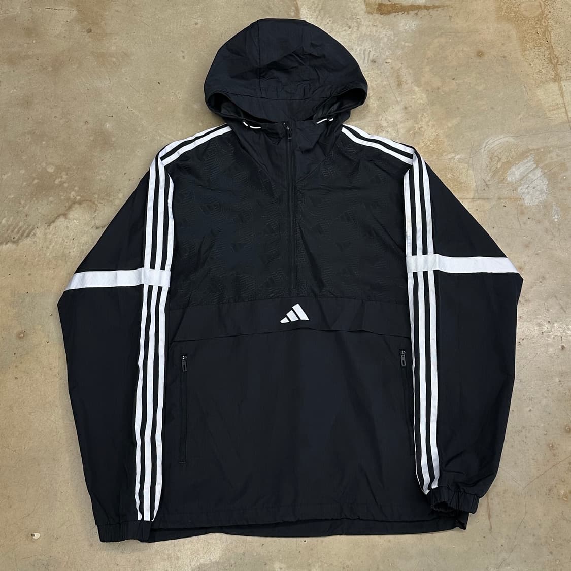 2XL 아디다스 블랙 아노락 후드 바람막이 상품이미지2
