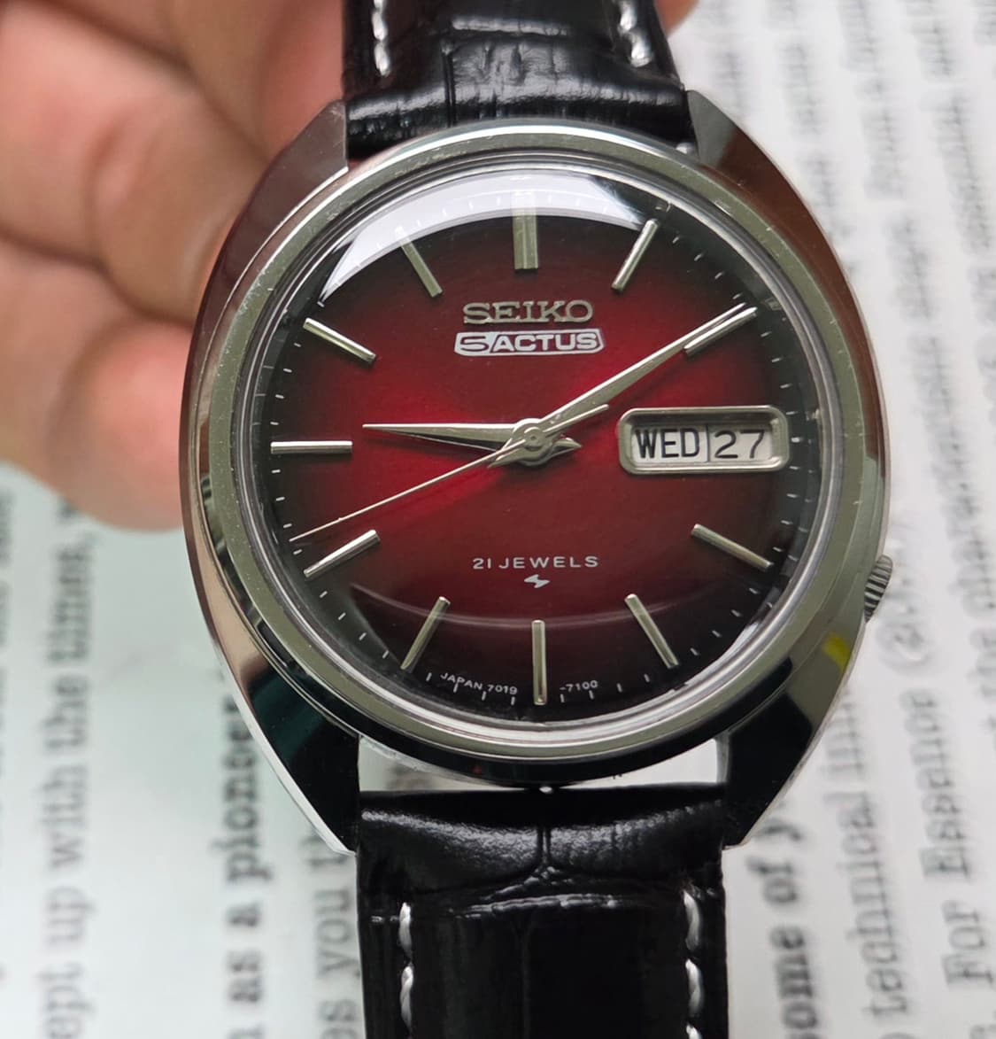 빈티지 세이코 데이데이트 투톤레드(붉은말의해) 7019 오토매틱  상품이미지1