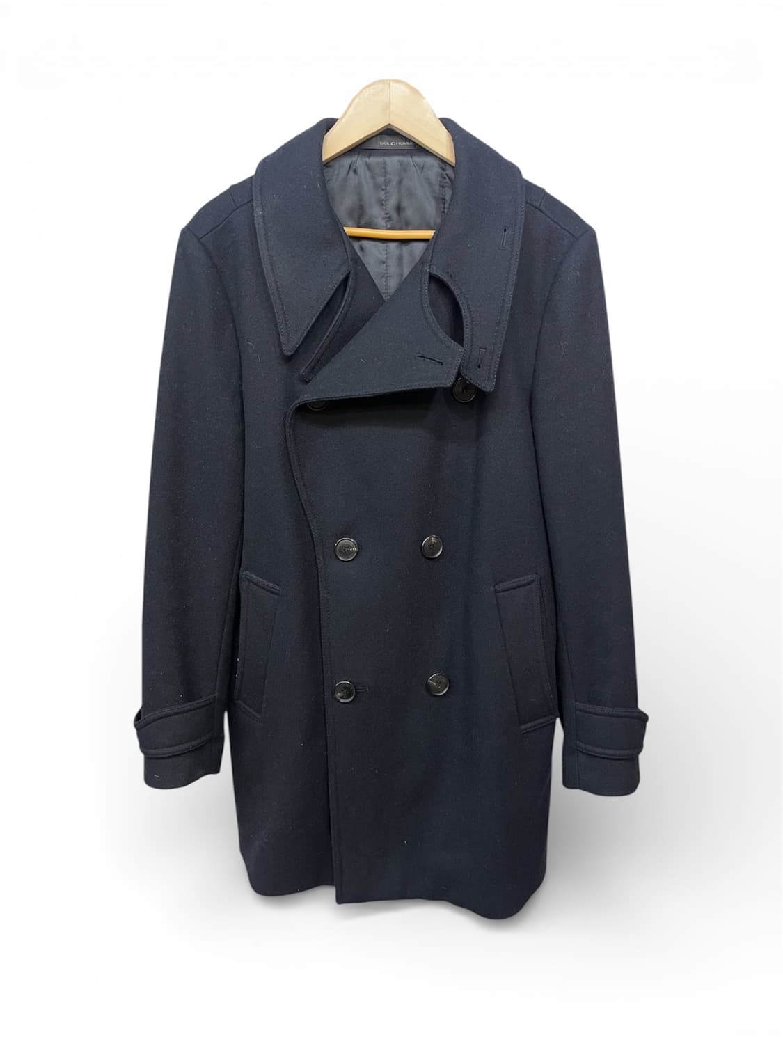 솔리드 옴므 남성 블랙 피코트 상품이미지1