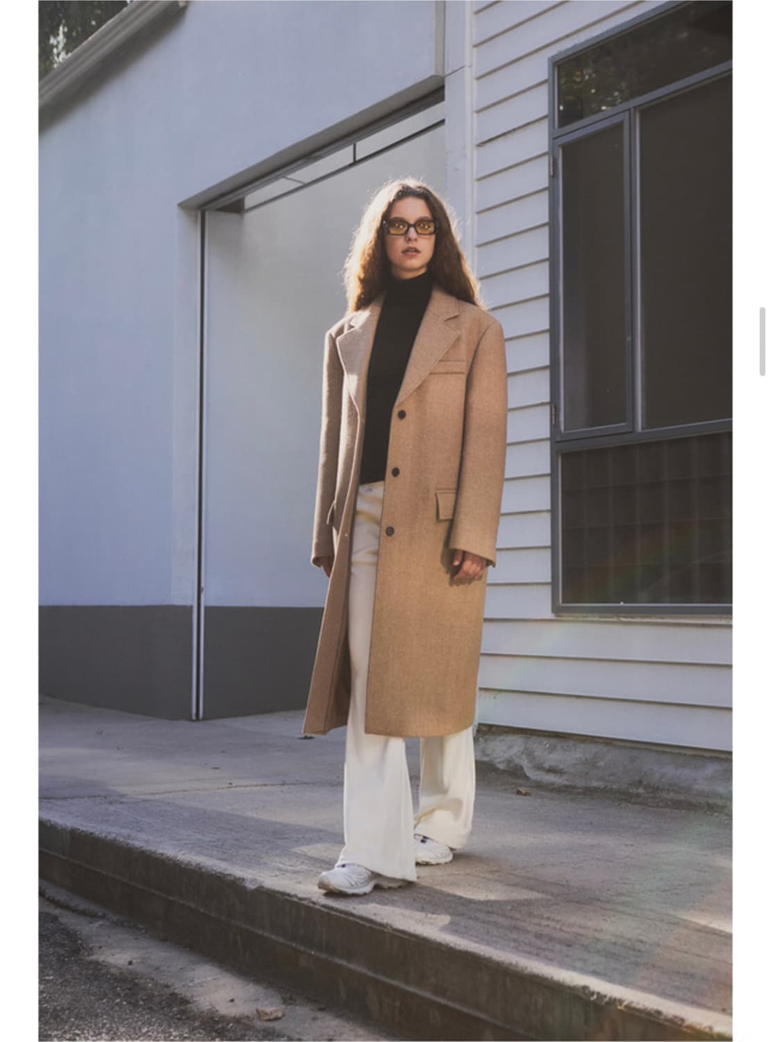 CITTA 씨타 클래식 울 오버핏 코트 베이지 상품이미지4