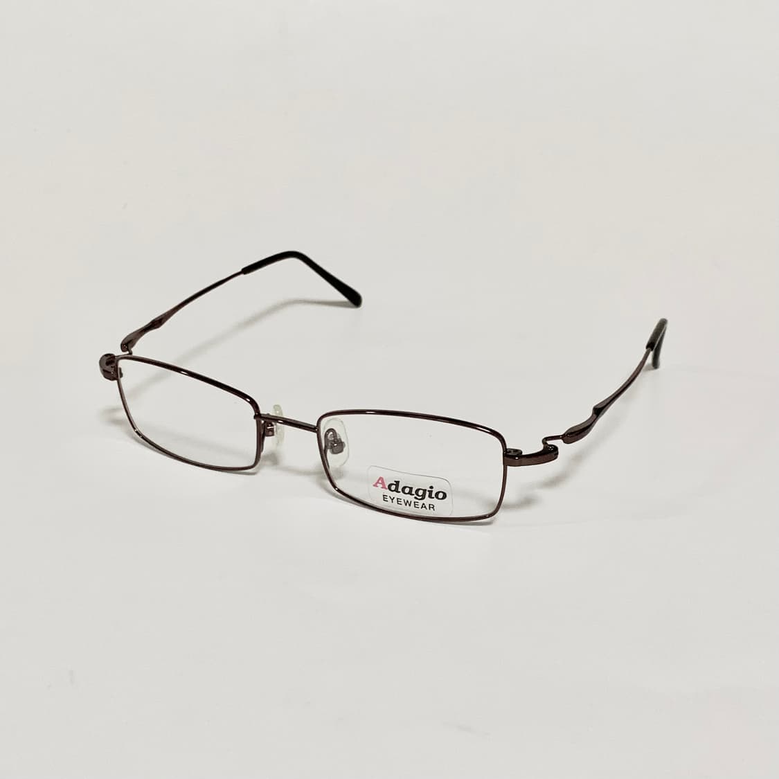 938 데드스탁 브라운 슬림 사각 안경테 기본 데일리 메탈 안경 가벼운  상품이미지3