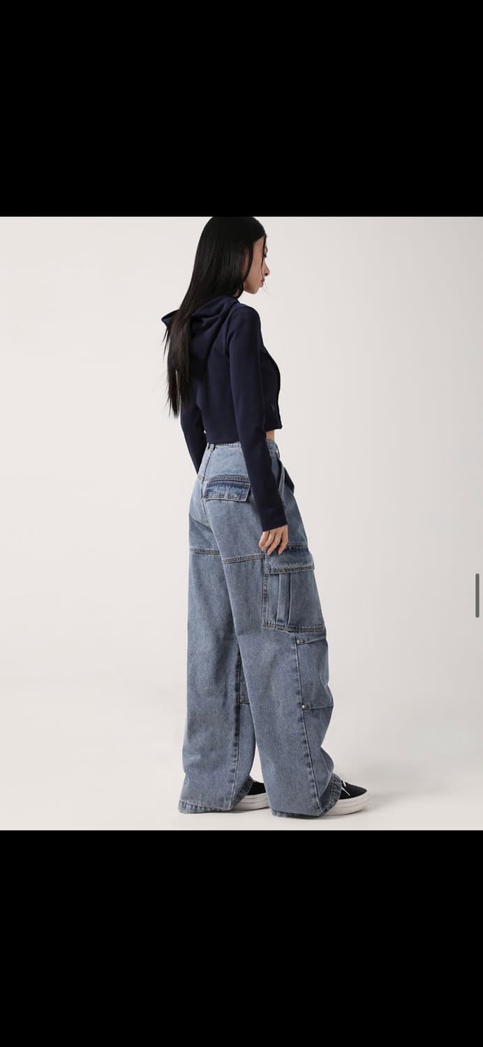 어반드레스 사이드 빅 카고 데님 청바지 xxs 상품이미지2