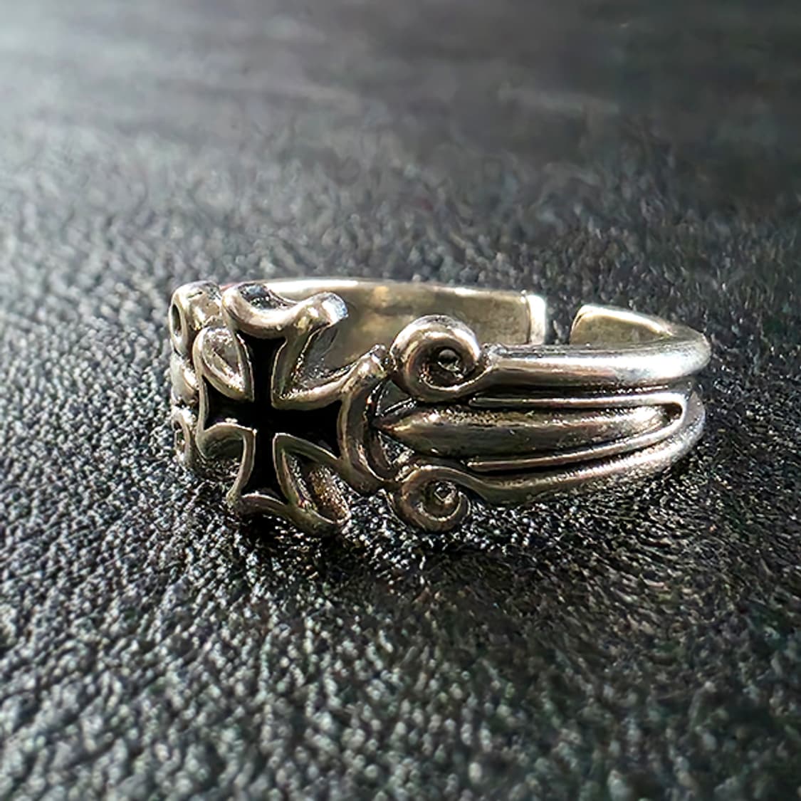 Citadel 백동 남자 엔틱 빈티지 명품 중세 고딕 십자가 반지 상품이미지3