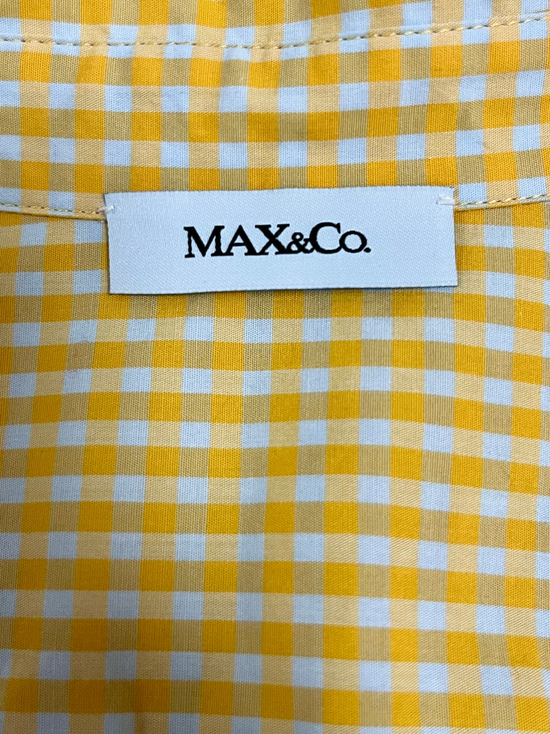 MAX&Co. 옐로우 체크 셔츠 40 사이즈 정품 상품이미지5