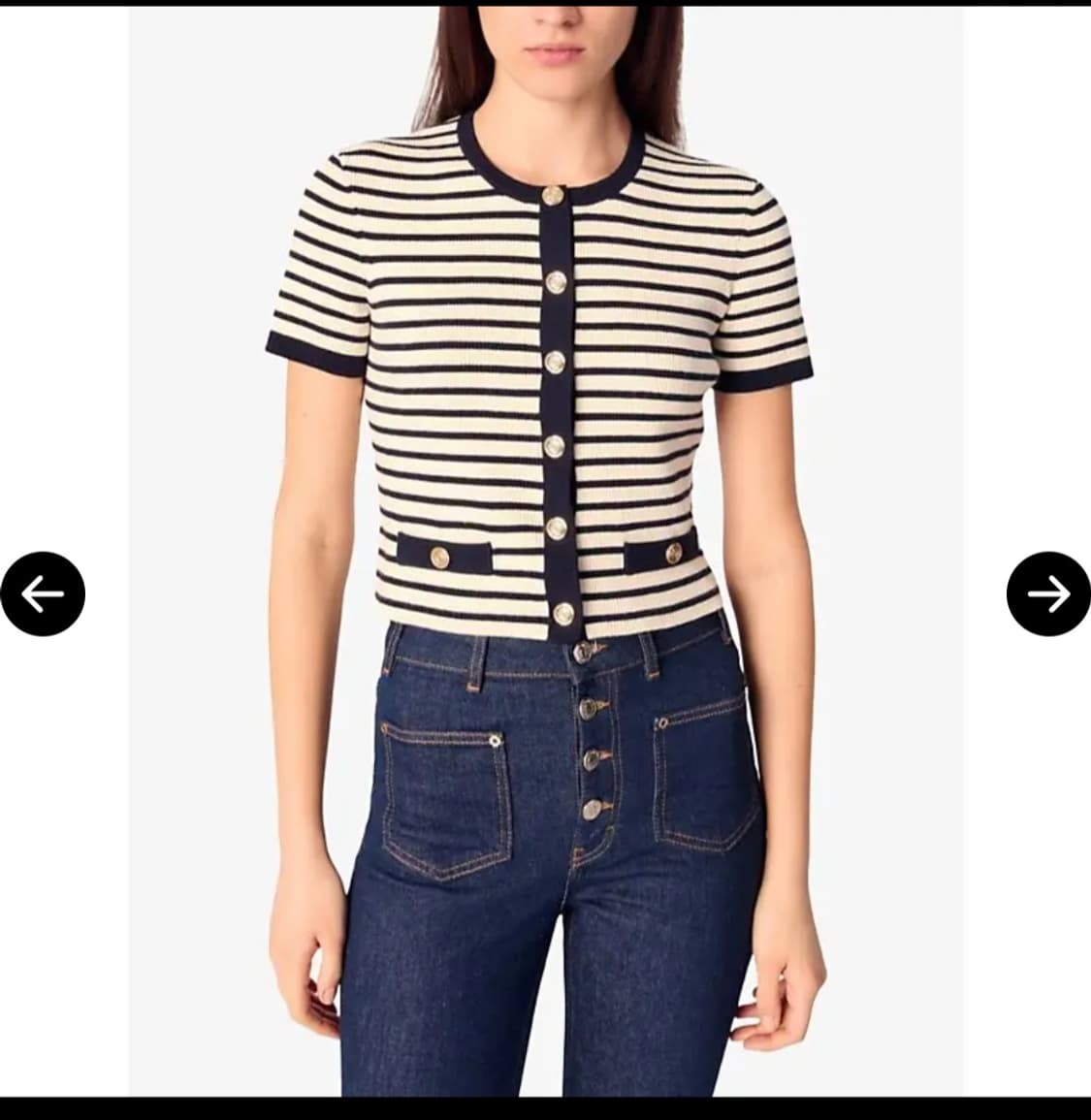 마쥬 스트라이프 니트 가디건 상품이미지2