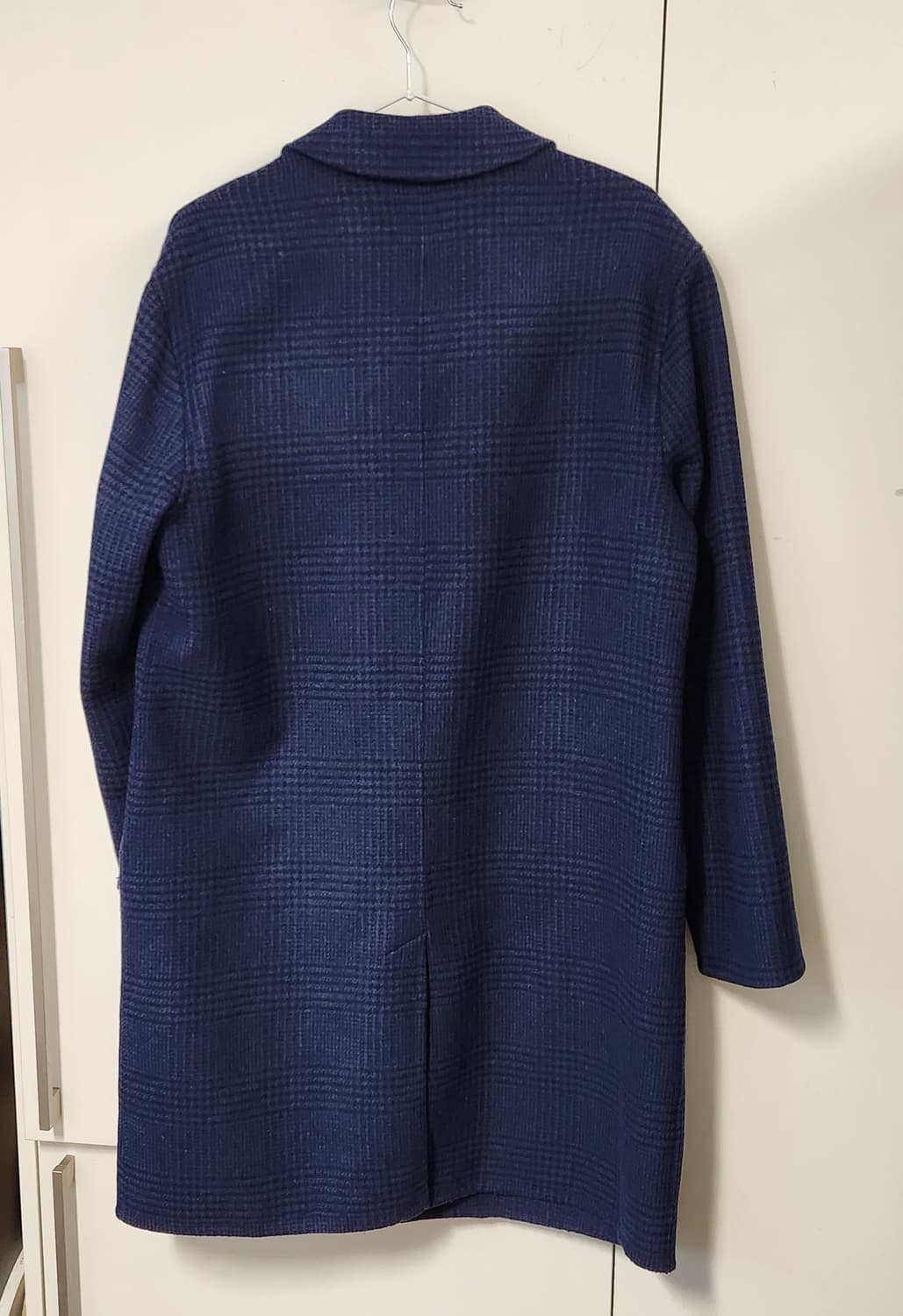 폴로 랄프로렌 네이비 체크 울코트 M  (95-100) 상품이미지2