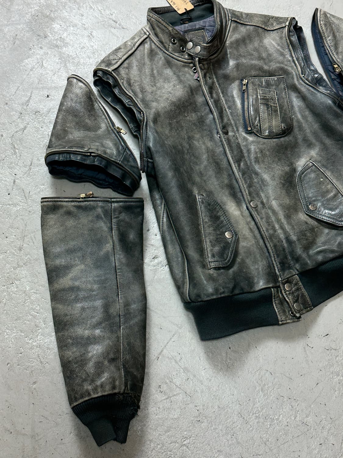 90’s Hein Gericke 디스 레더 자켓 모터사이클 바이커 자켓 상품이미지6