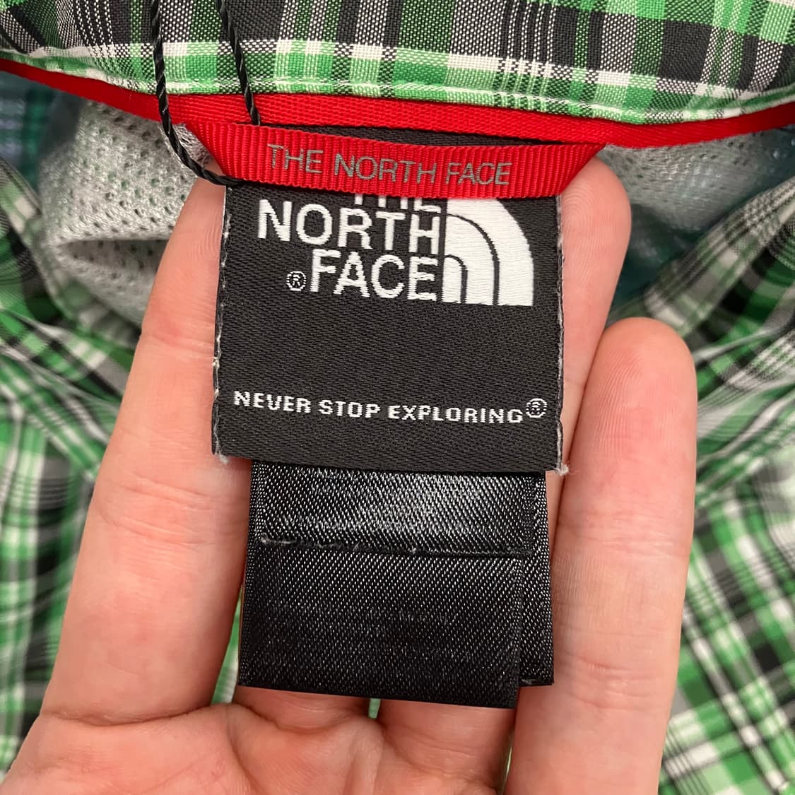 N260 노스페이스 체크 반팔 셔츠 상품이미지3