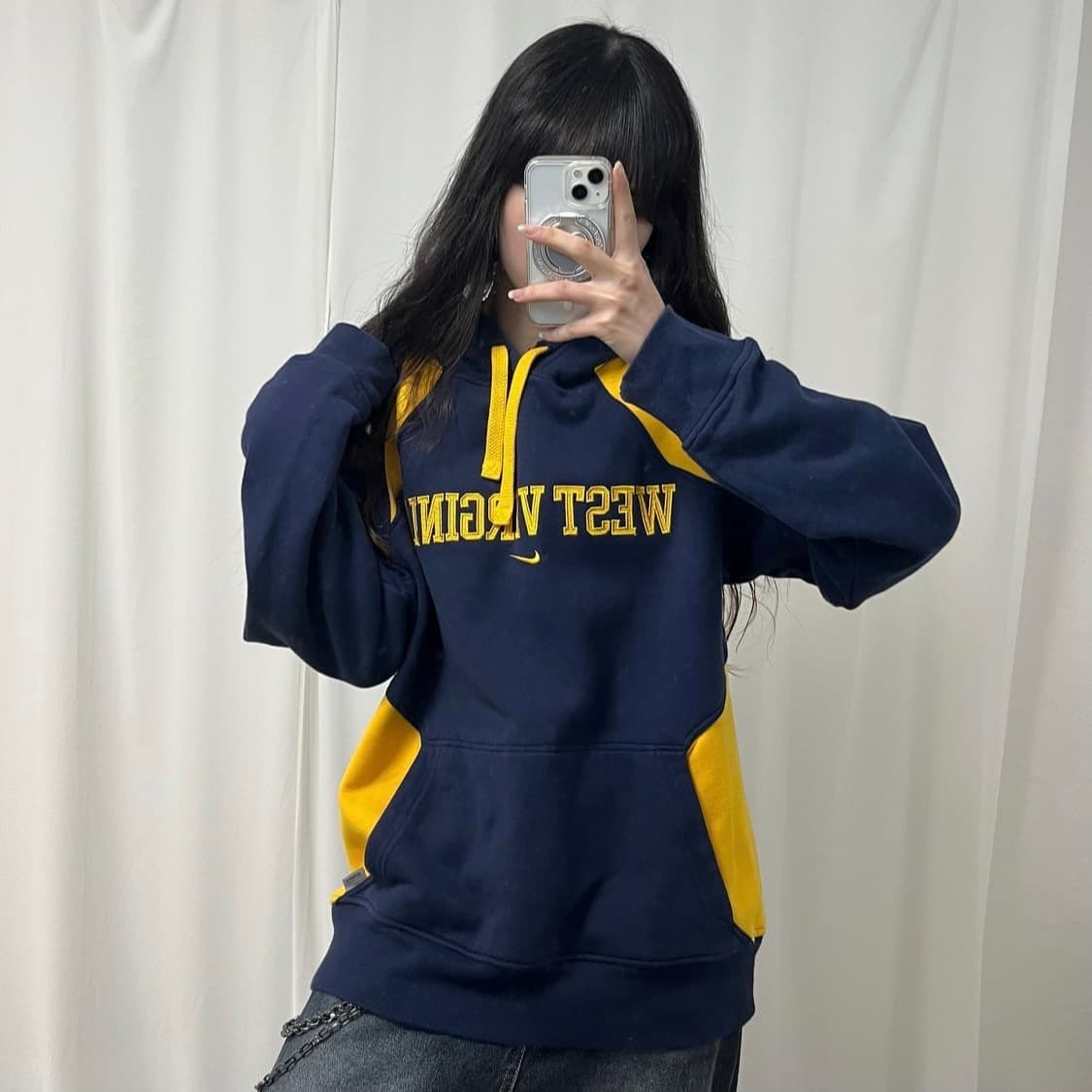 Nike West Virginia 90s navy hoodie 상품이미지1