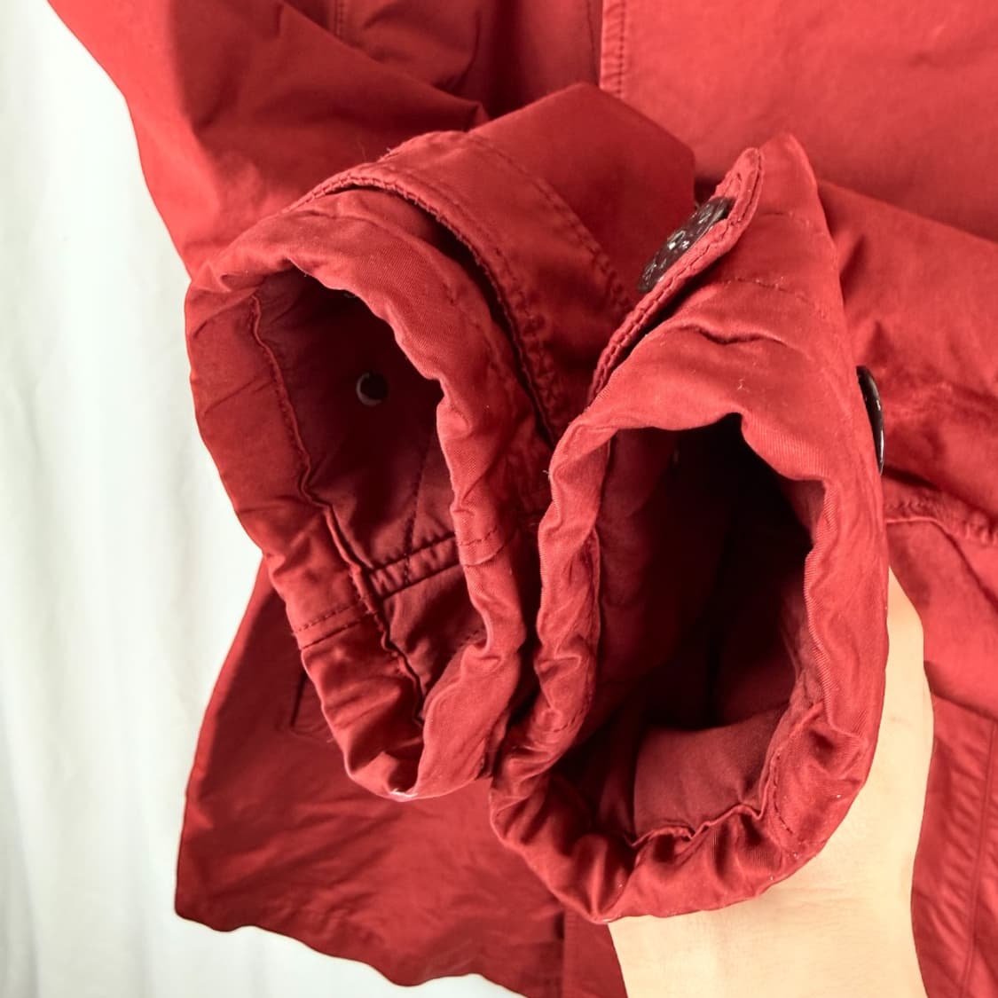 (L) 스톤아일랜드 DAVID TC 와펜 버튼업 코트 레드 상품이미지5