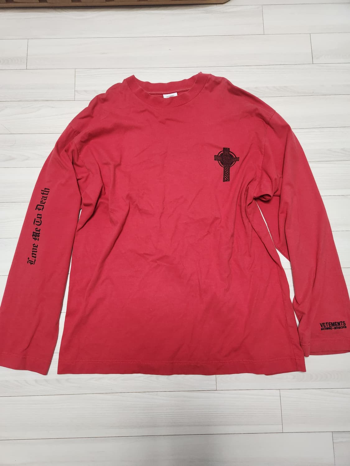 vetements 베트멍 18aw love me to death 롱슬리브 상품이미지2