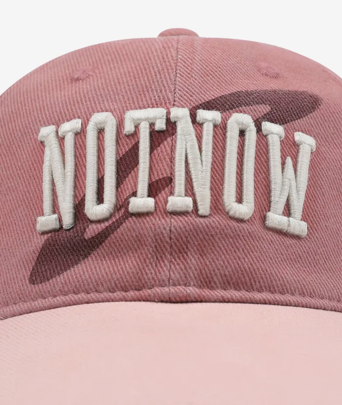 글랙 NOTNOW 배색 워시드 코튼 볼캡 (PINK) 상품이미지4