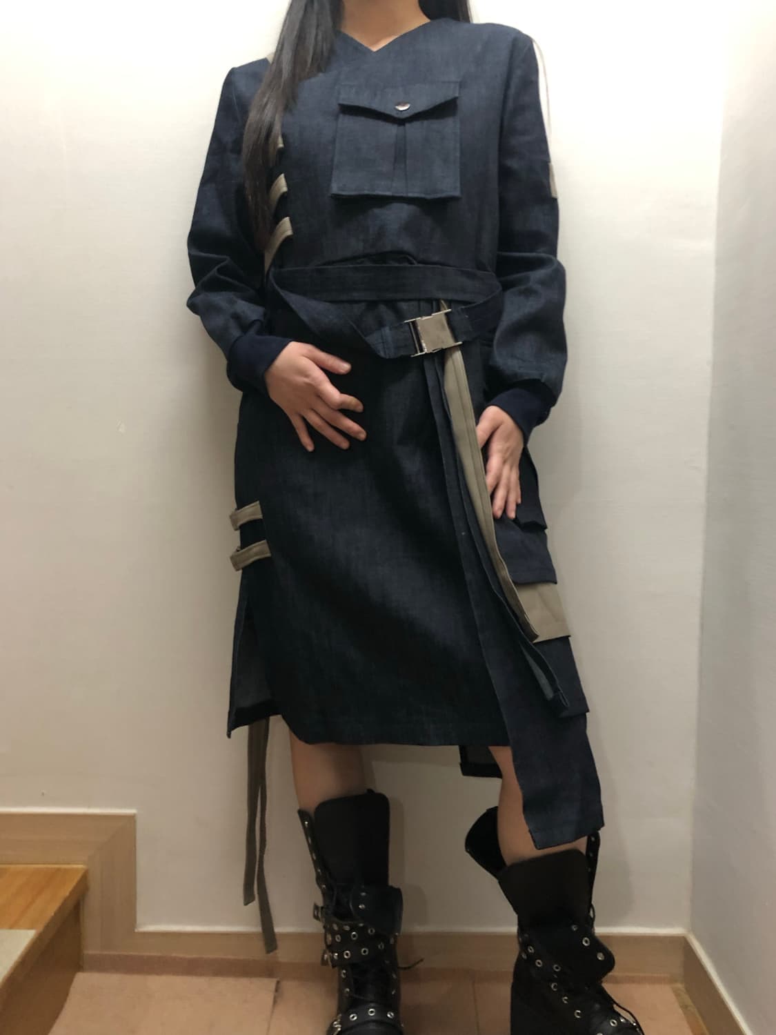 빈티지 데님 아방가르드 원피스 상품이미지8