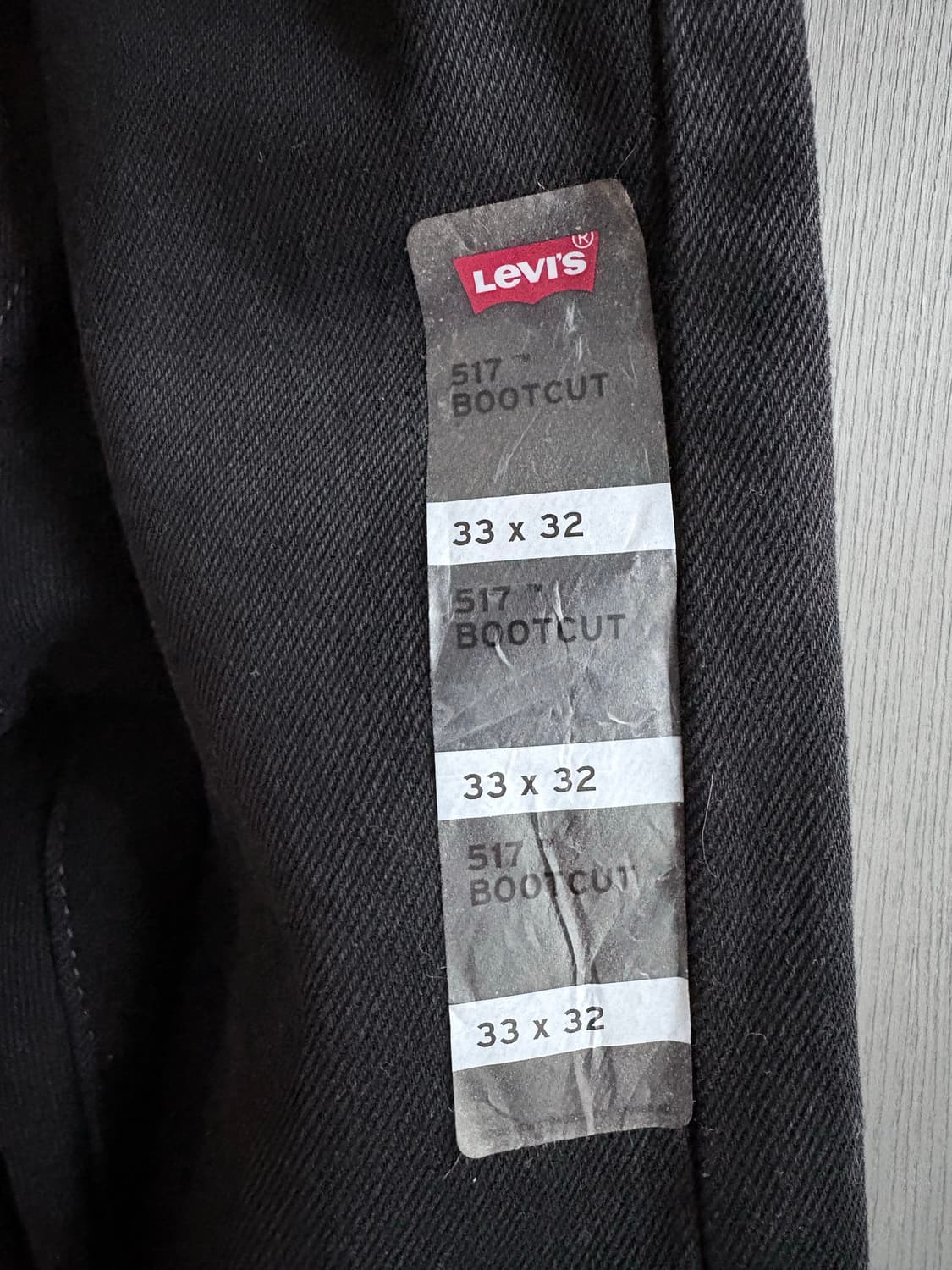 (33x32) 리바이스 517 블랙진 새상품 상품이미지5