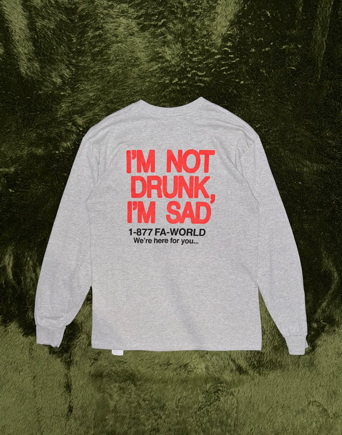 [M] 퍼킹어썸 DRUNK SAD 튜블러 롱슬리브 그레이 상품이미지7