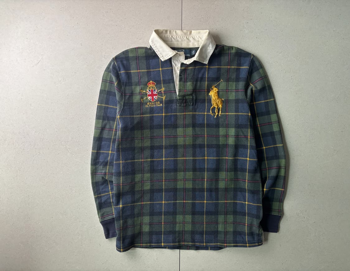 폴로 빅포니 체크 긴팔 카라티 상품이미지1