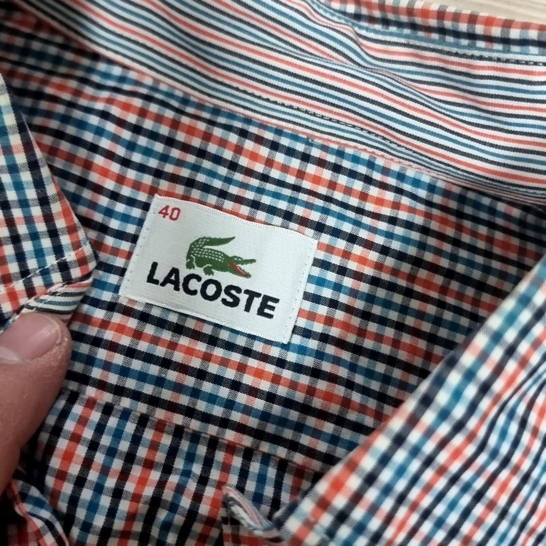 라코스테 체크 긴팔 셔츠(100) 상품이미지2