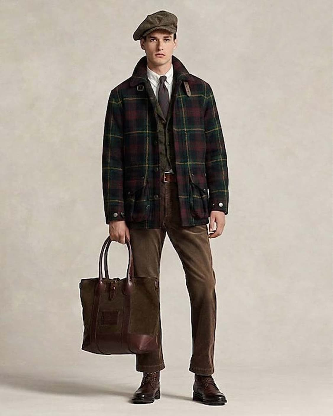 폴로 랄프로렌 인디언헤드 알파카 울 매키노 타탄체크 헌팅 자켓 상품이미지4