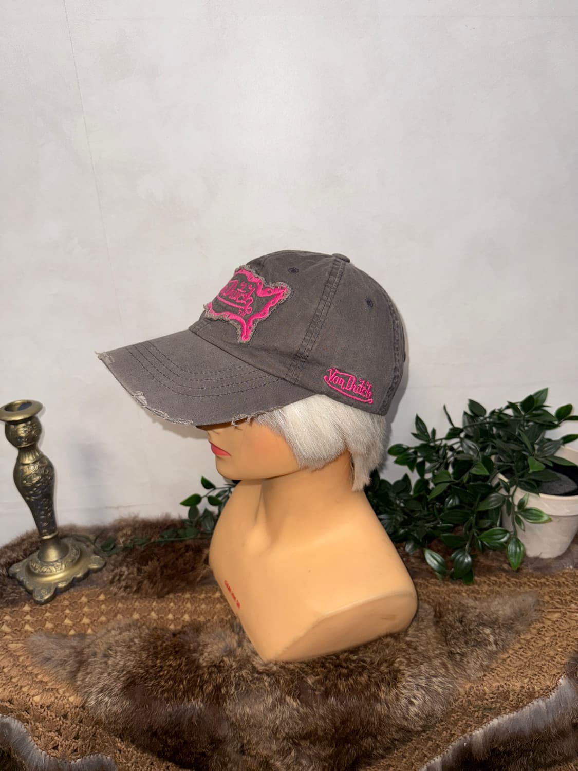 Von Dutch pink gray logo ball cap  상품이미지2