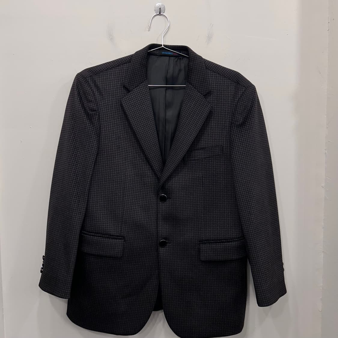 크로스빌 클래식 울 체크 투버튼 블레이져 상품이미지2