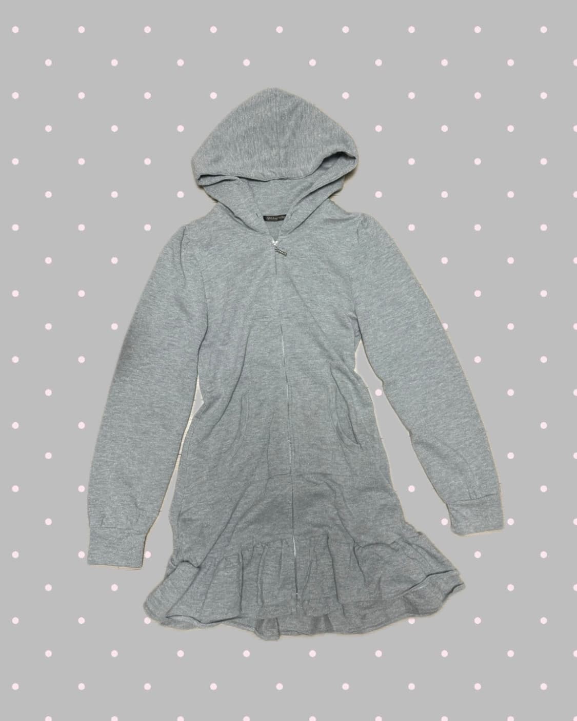 그레이 프릴 후드집업 프릴 원피스 빈티지 후드집업 일본빈티지 상품이미지1