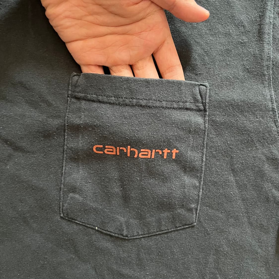 [CARHARTT] 칼하트 백 프린팅 로고 반팔티 상품이미지4
