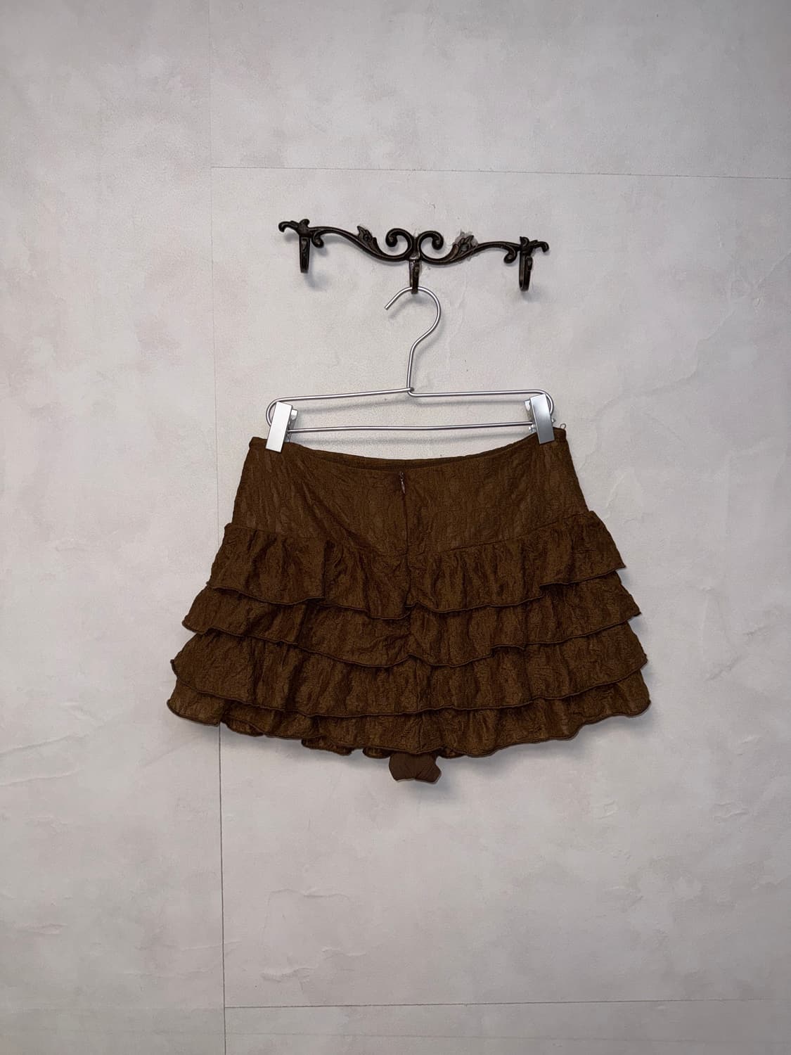 Brow floral lace frill mini skirt 상품이미지3