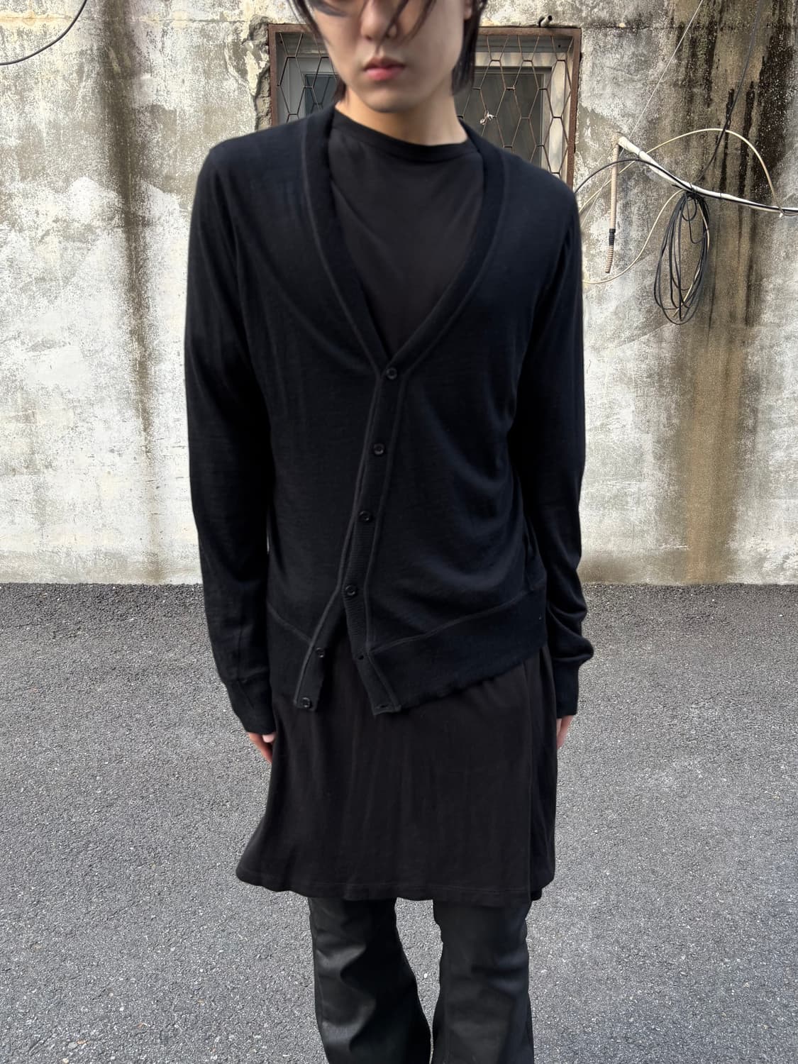 닐바렛 사선 버튼 가디건 상품이미지2