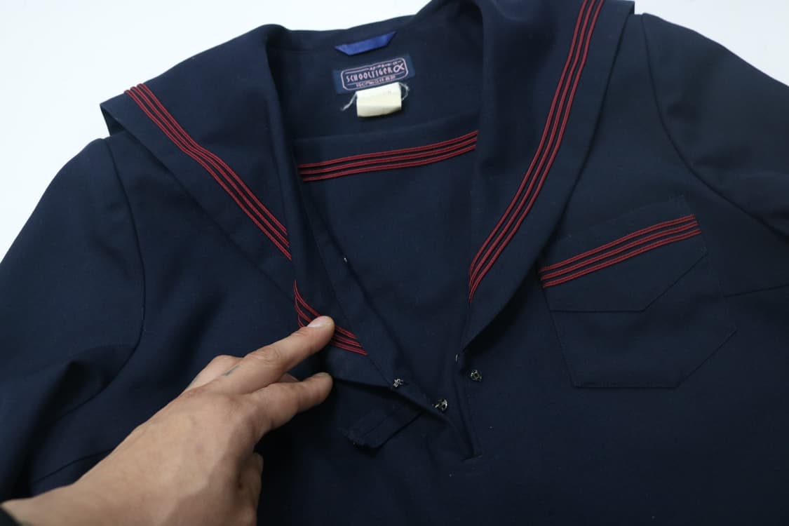 SCHOOL TIGER 빈티지 세일러 칼라 레드 라인 포인트 네이비 자켓 상품이미지5