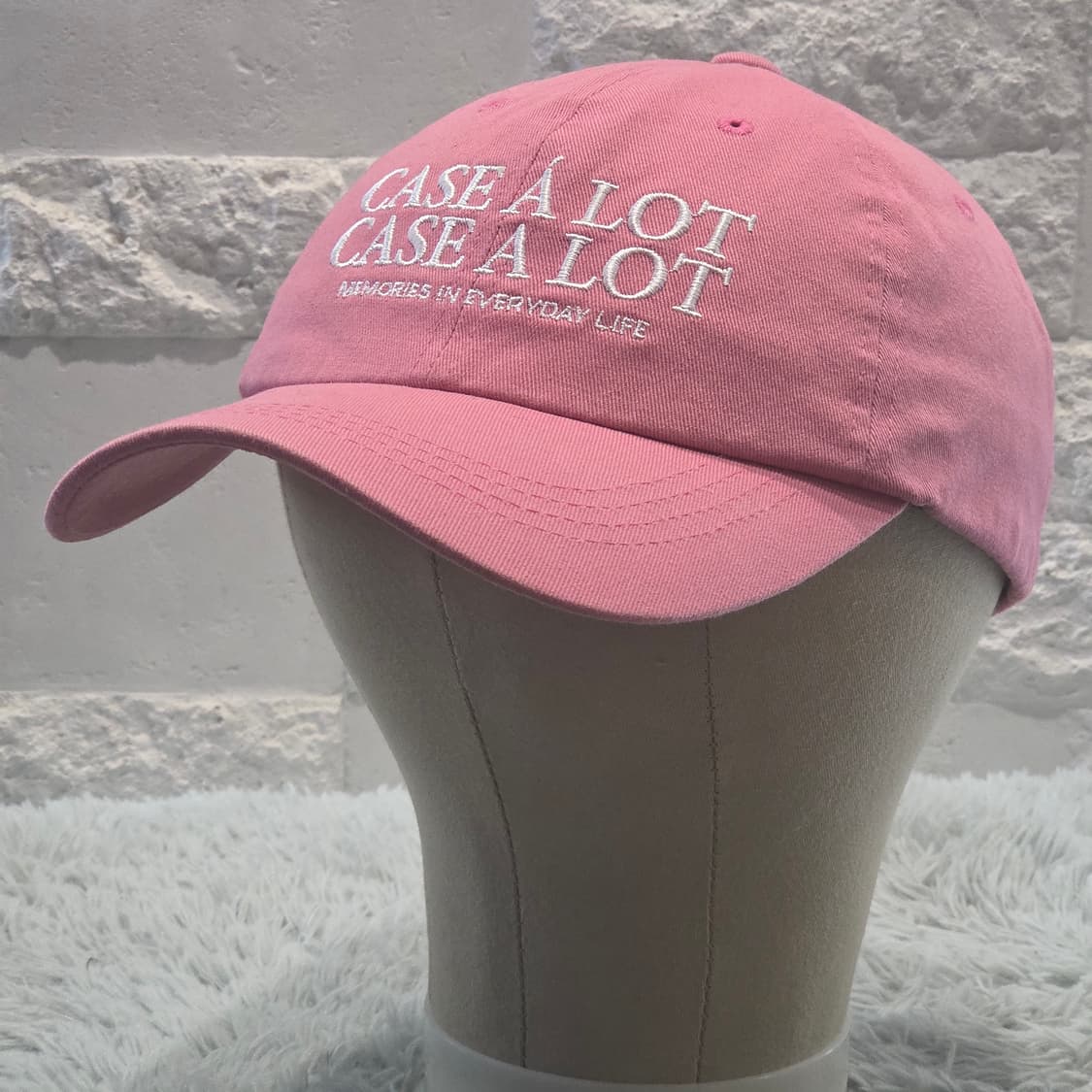 L8-4:케이스어랏 코튼 데일리 볼캡 핑크(약 55-59cm)금액16 상품이미지4