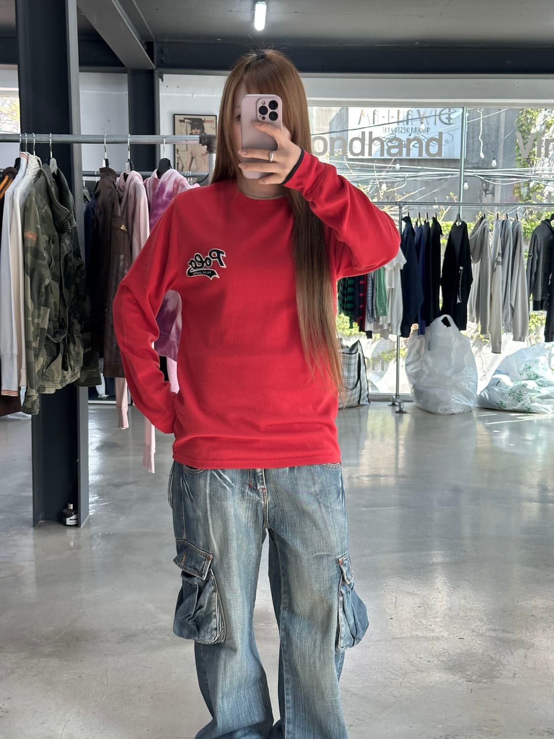 폴로랄프로렌 와플 자수로고 롱슬리브 상품이미지3