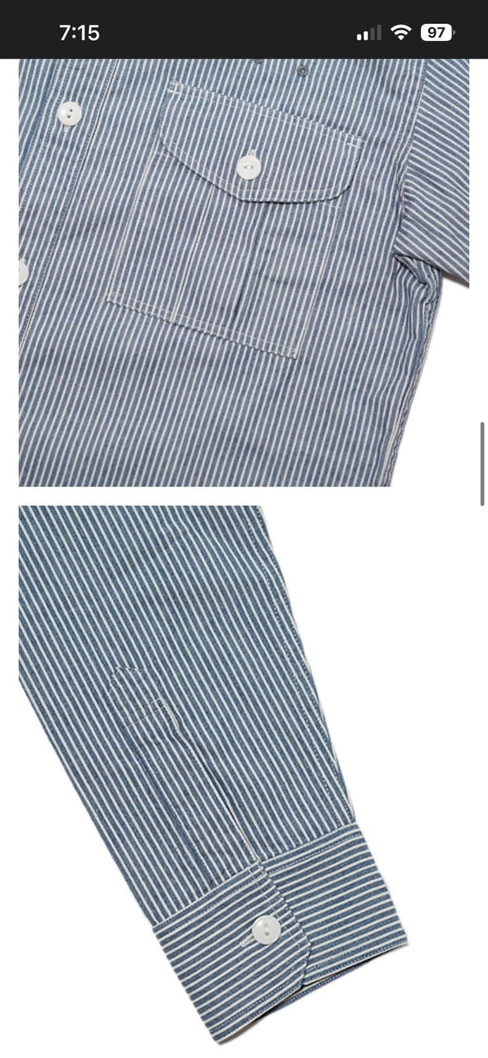 22페로우즈 히코리 워크셔츠 40 L 상품이미지7